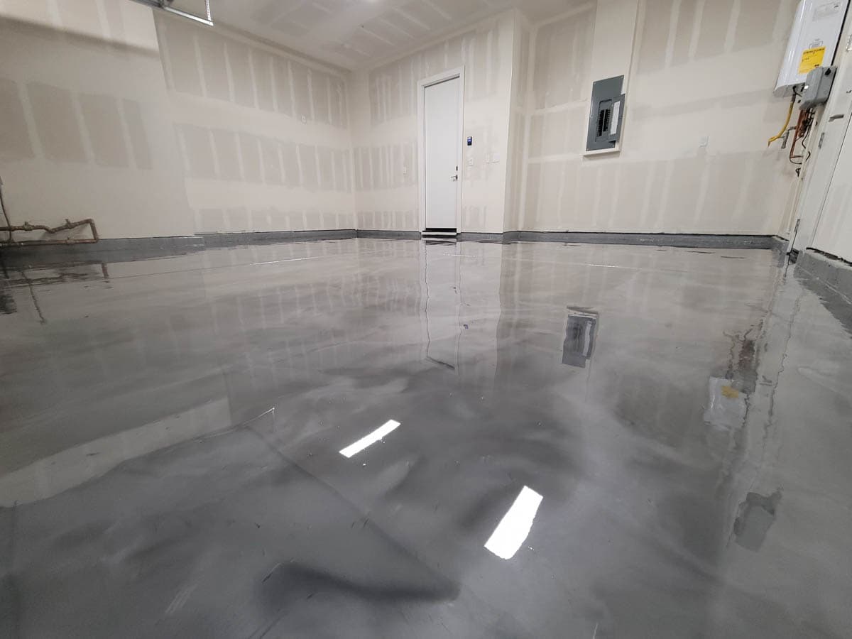 Metallic epoxy floor