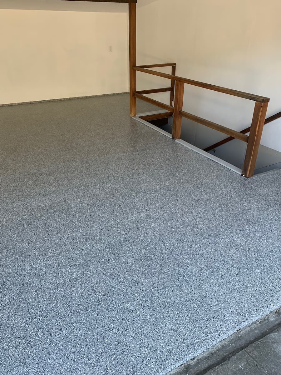 Epoxy flakes floor project