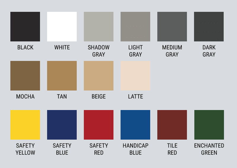 Epoxy color options